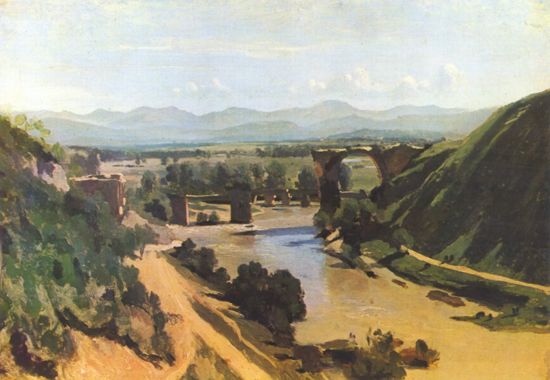 Die Brücke von Narni von Jean-Baptiste-Camille Corot